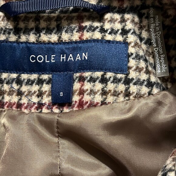 COLE HAAN Wool Blend Trench Coat size 8 - Picture 3 of 10